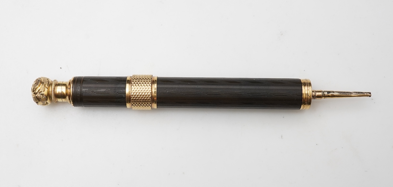 A rolled gold mechanical fountain pen/pencil, Aikin Lambert & Co., late 19th century